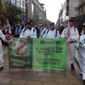Bristol Airport Greenwashbusters that demonstrate against misleading sustainability claims. (c) Stay Grounded